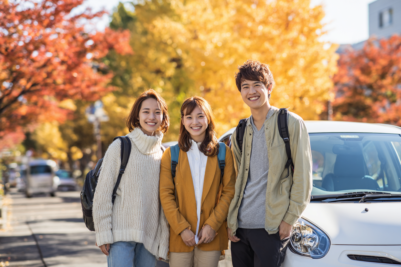 上越市ほしのじどうしゃで学生向けカーサポートサービスを受ける教育大生