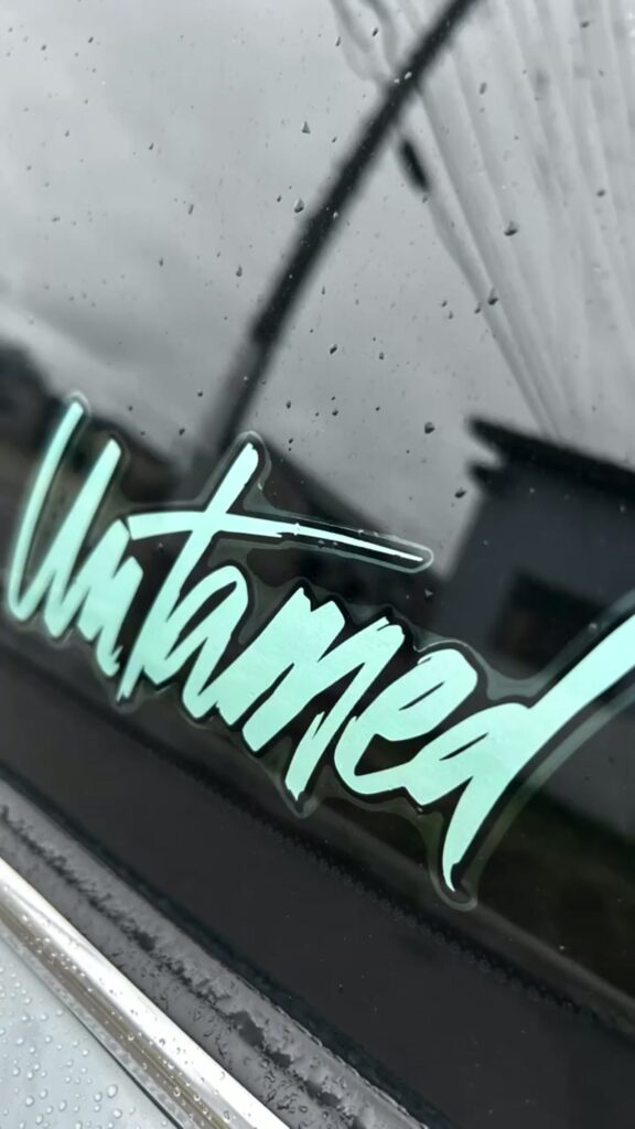 MINIクロスオーバー Untamed Editionのリアウインドウ専用ロゴ